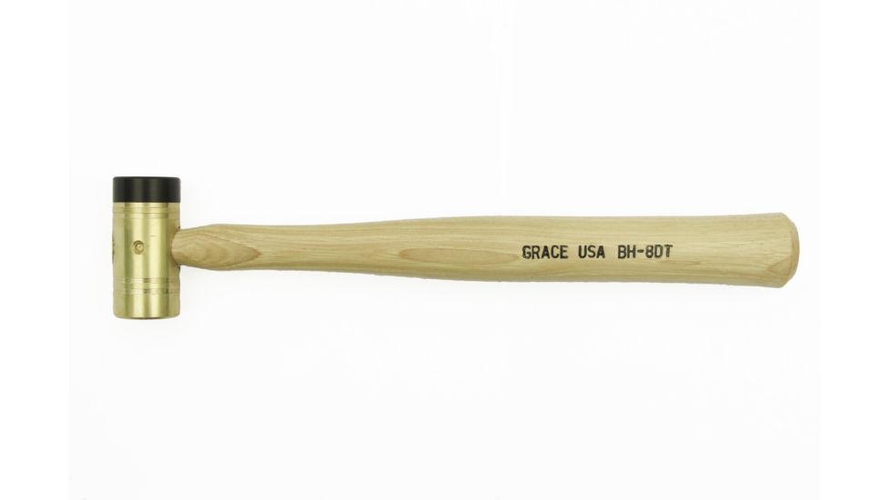 Grace USA 8 Ounce Brass Hammer with Delrin Tip GRBH8DT