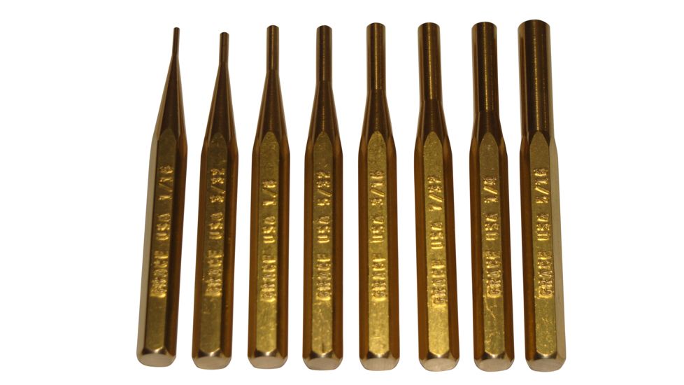 Grace USA Gun Care Brass Pin Punch Set PS-8