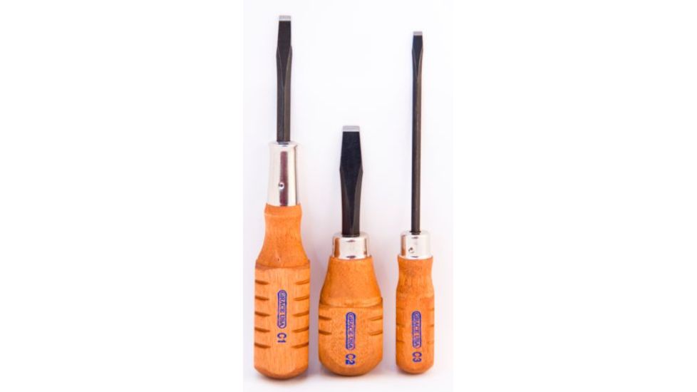 Grace USA Peacemaker Screwdriver Set, 3 Pcs, Wood, GRHG3