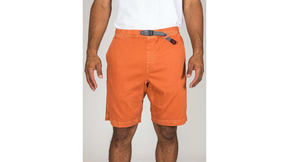 Gramicci Original G Mens Short 2.0 Heather Grey Belt, Orange Spice, Large, M-1275-ONOORS-LG