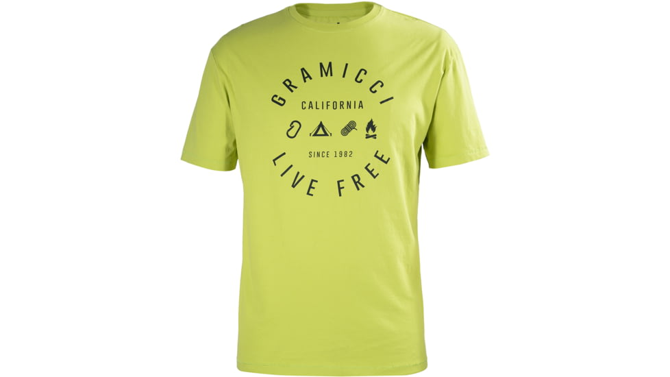 Gramicci Short Sleeve Glamp Free Tee - Men's-Chartreuse-Medium