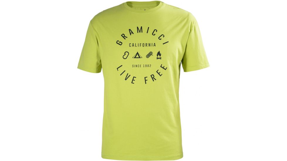 Gramicci Short Sleeve Glamp Free Tee - Men's-Chartreuse-Small