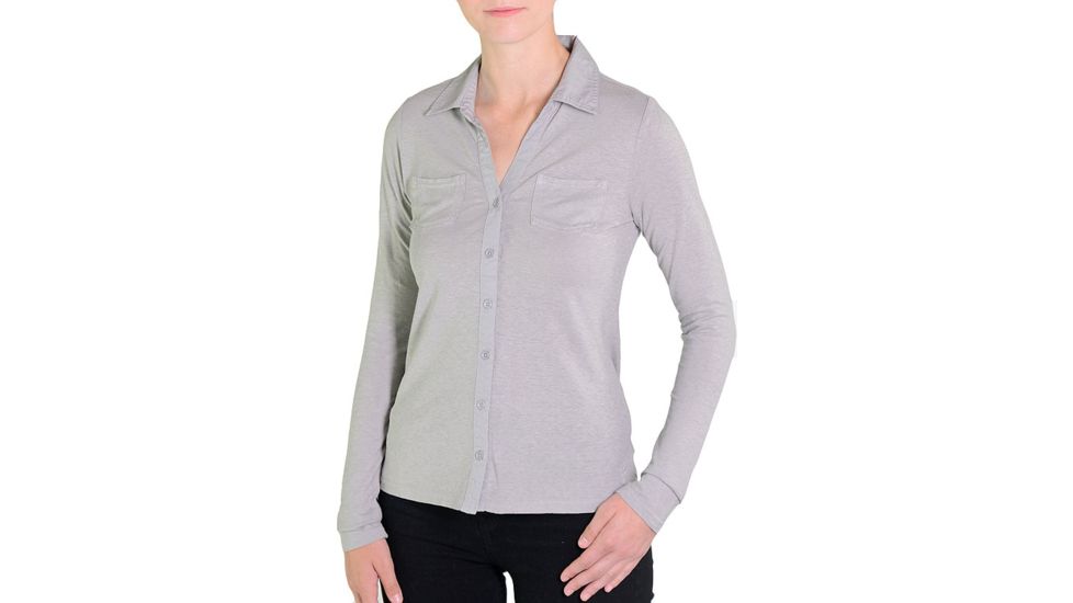 Gramicci Willow Organic Button Down Long Sleeve - Women's-Camphor Grey-Large
