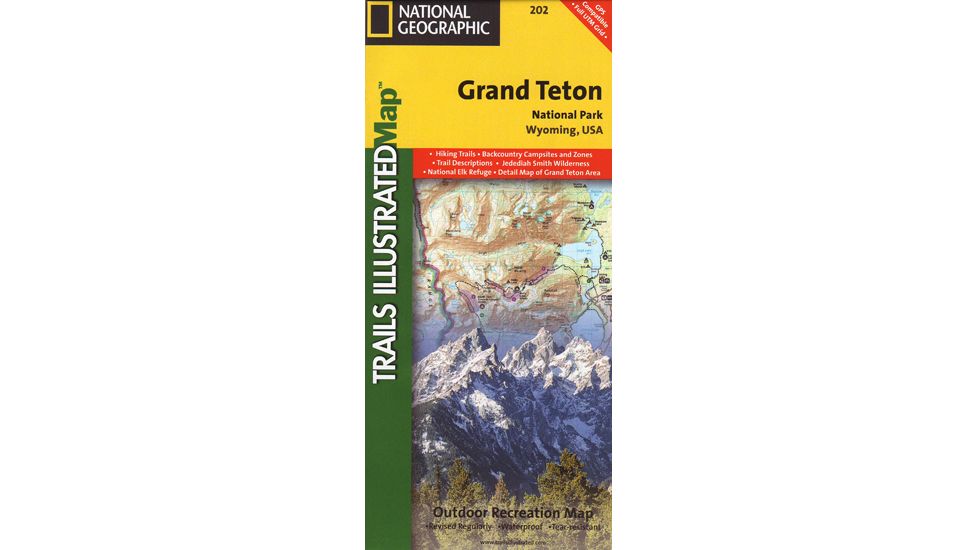 National Geographic Trails Illustrated Maps, Grand Teton Nat Park #202, Wyoming, 202