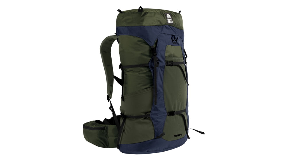 Granite Gear Crown2 60L Backpack, Regular, Fatigue/Midnight Blue, 5000008-4025