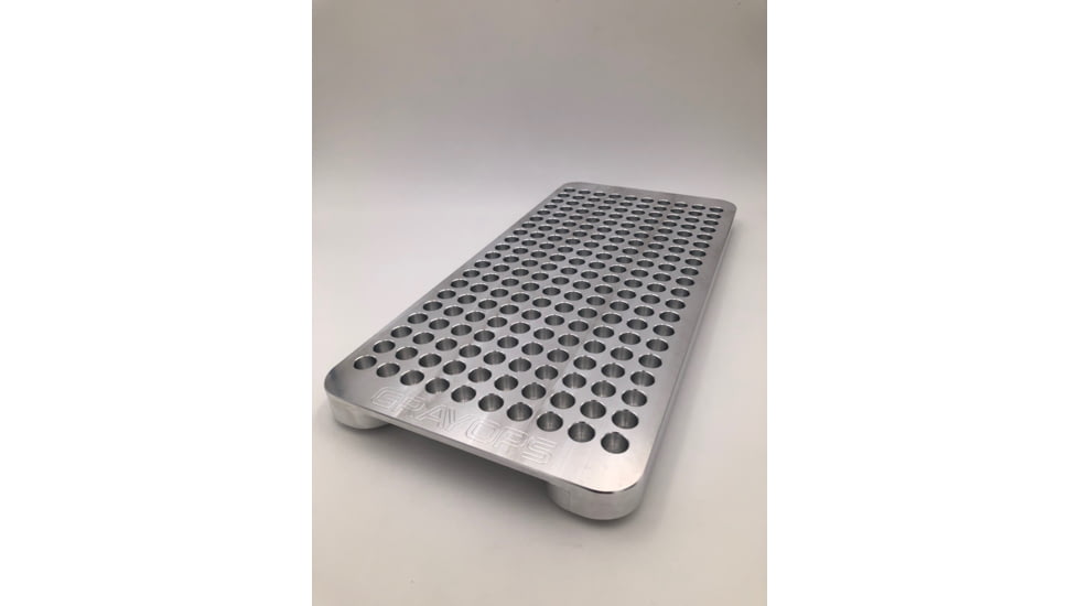 Gray Ops CNC 200 Round Reloading Block - Magnum/.540 Bolt Face, Silver, GO-200BLMAG