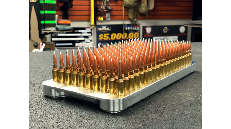 Gray Ops CNC 200 Round Reloading Block - Magnum/.540 Bolt Face, Silver, GO-200BLMAG