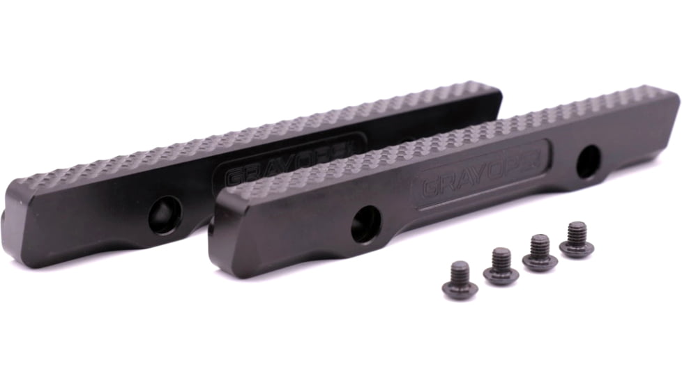 Gray Ops CNC Aluminum MPA BA Comp/Hybrid XL Rail, Black, GO-SRAXL-BA/HYBR