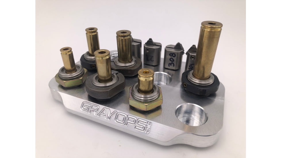 Gray Ops CNC Giraud Trimmer Block, Silver, Giraud Trimmer Block