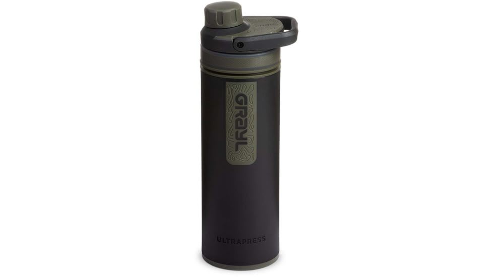 Grayl UltraPress Purifier Bottle, Camp Black, 16.9 oz, 500-CMP