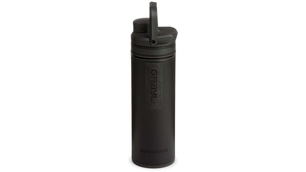 Grayl UltraPress Purifier Bottle, Covert Black, 16.9 oz, 500-COV