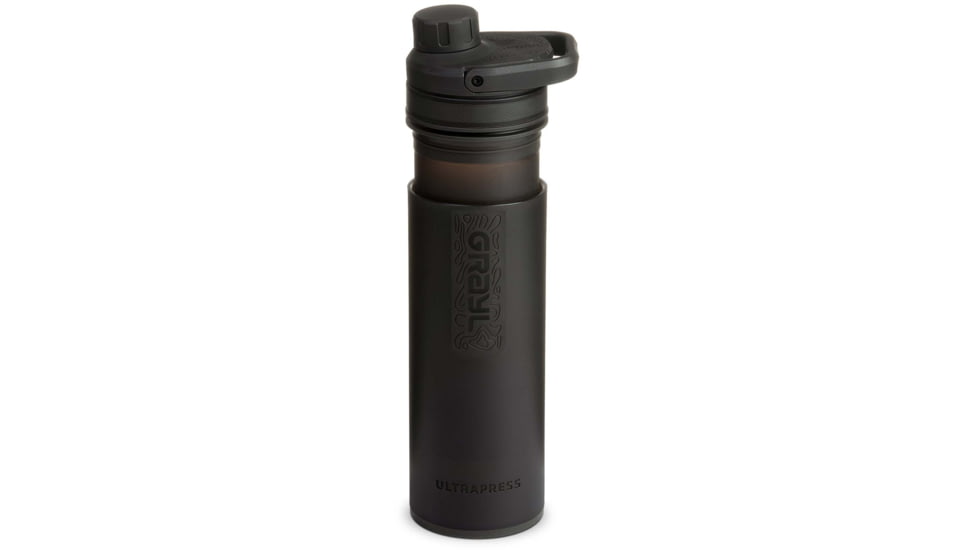 Grayl UltraPress Purifier Bottle, Covert Black, 16.9 oz, 500-COV