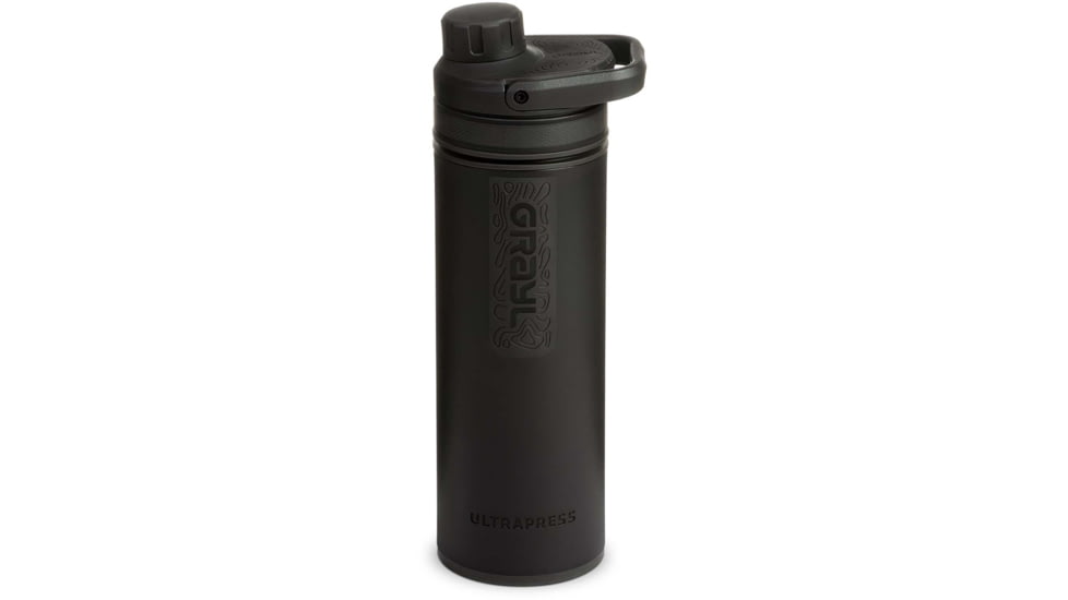 Grayl UltraPress Purifier Bottle, Covert Black, 16.9 oz, 500-COV