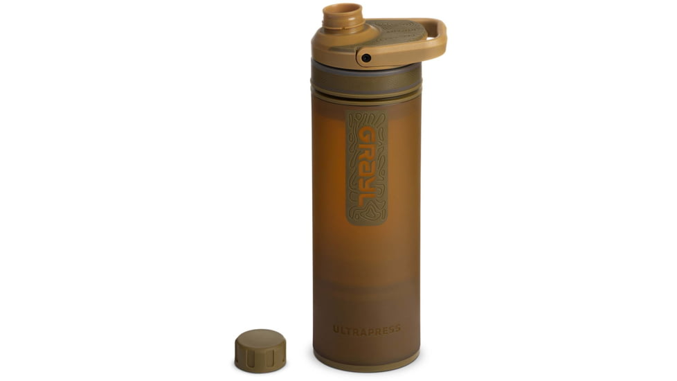 Grayl UltraPress Purifier Bottle, Coyote Brown, 16.9 oz, 500-CBN