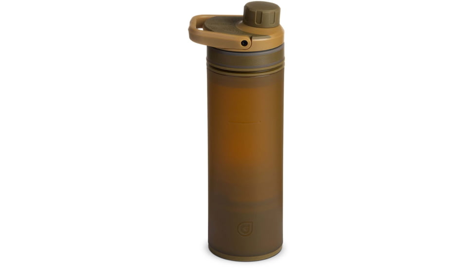 Grayl UltraPress Purifier Bottle, Coyote Brown, 16.9 oz, 500-CBN