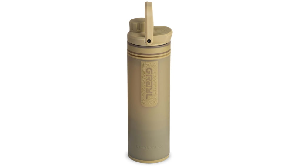 Grayl UltraPress Purifier Bottle, Desert Tan, 16.9 oz, 500-DTN