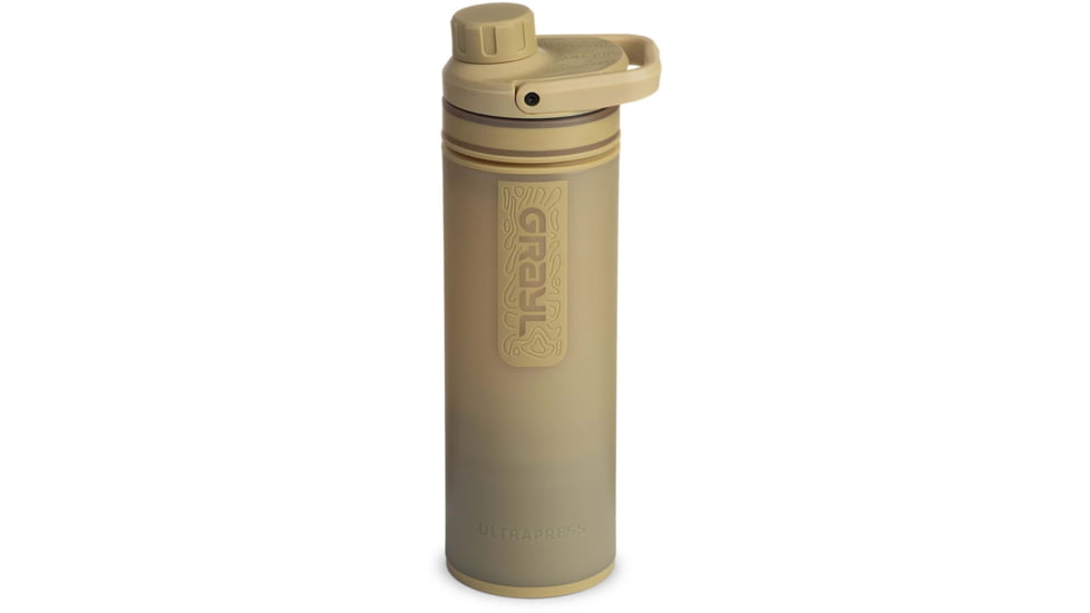 Grayl UltraPress Purifier Bottle, Desert Tan, 16.9 oz, 500-DTN