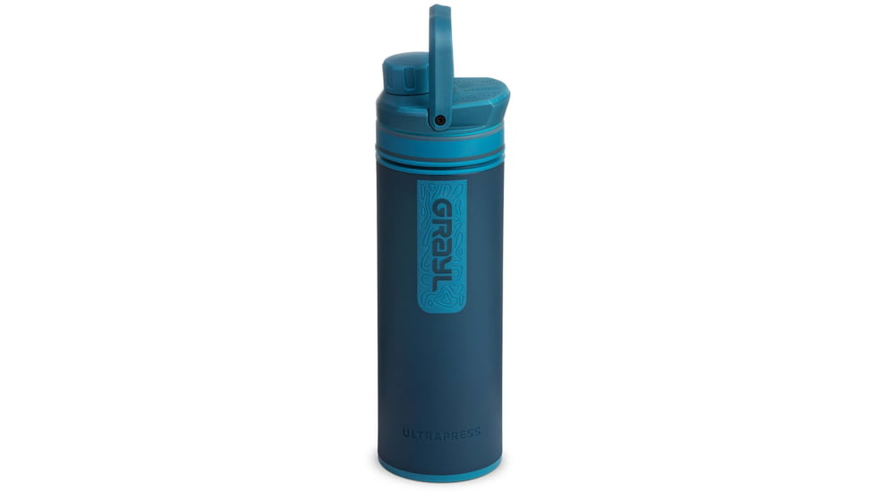 Grayl UltraPress Purifier Bottle, Forest Blue, 16.9 oz, 500-FOR