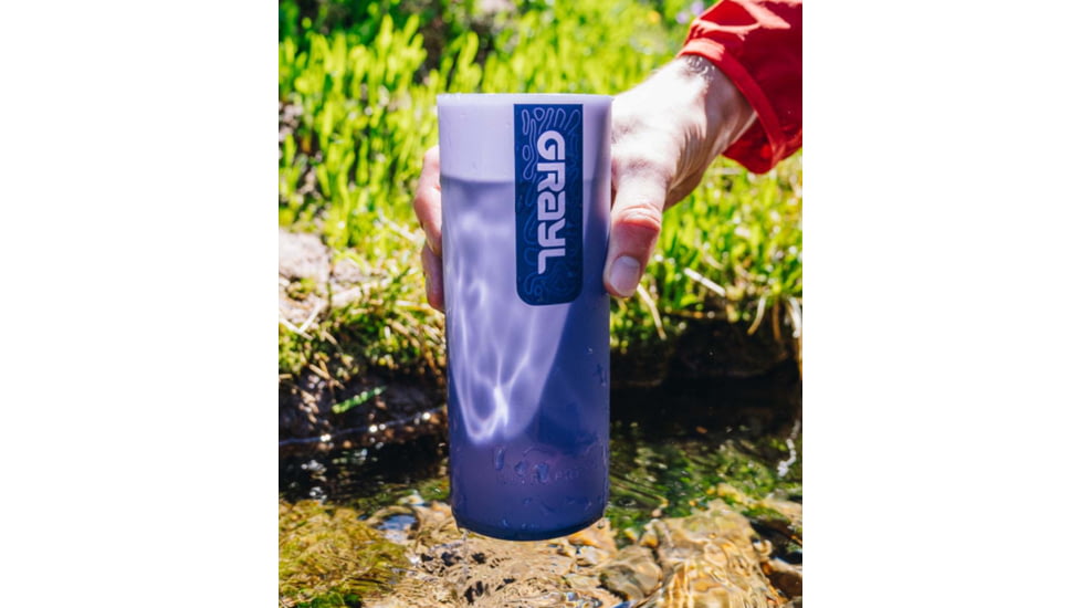 Grayl UltraPress Purifier Bottle, Forest Blue, 16.9 oz, 500-FOR