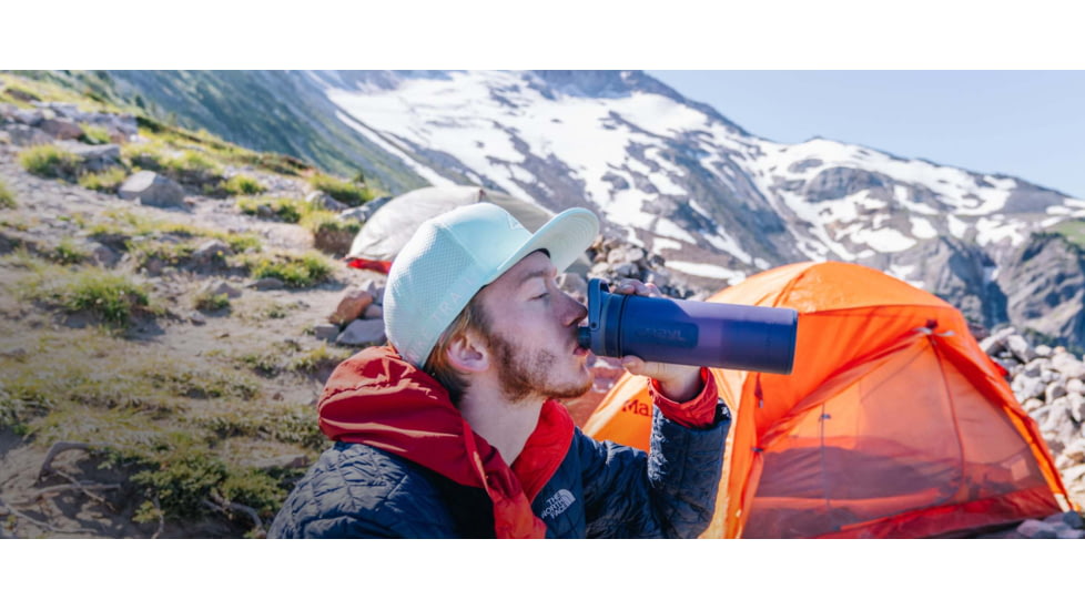 Grayl UltraPress Purifier Bottle, Midnight Granite, 16.9 oz, 500-MDN