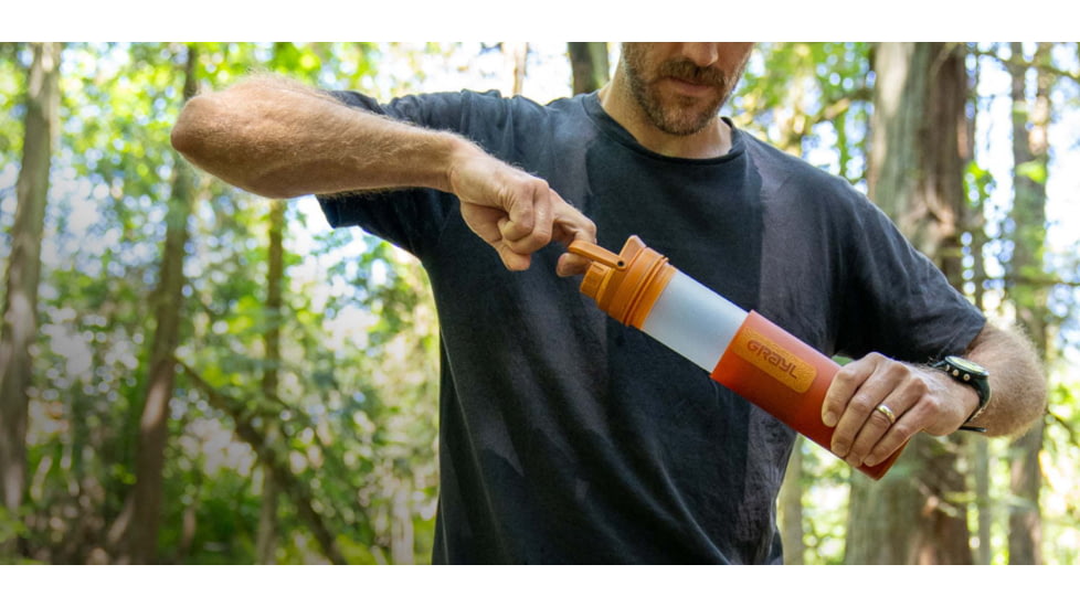 Grayl UltraPress Purifier Bottle, Mojave Red Rock, 16.9 oz, 500-MRR