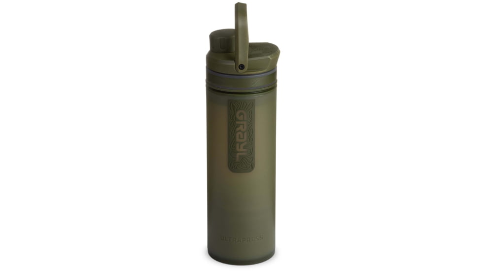 Grayl UltraPress Purifier Bottle, Olive Drab, 16.9 oz, 500-ODG
