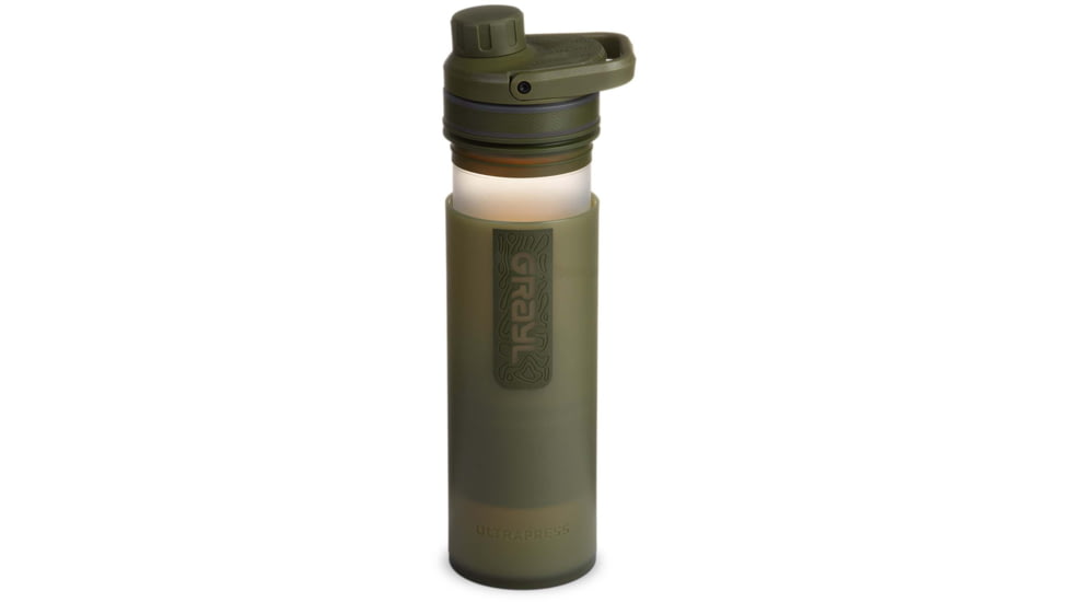 Grayl UltraPress Purifier Bottle, Olive Drab, 16.9 oz, 500-ODG