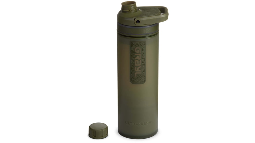 Grayl UltraPress Purifier Bottle, Olive Drab, 16.9 oz, 500-ODG