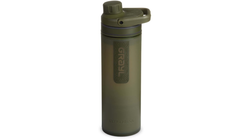 Grayl UltraPress Purifier Bottle, Olive Drab, 16.9 oz, 500-ODG