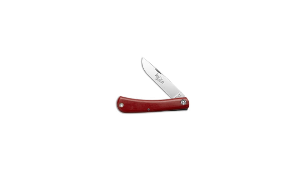 Great Eastern #21 Farm &amp; Field Bull Buster Folding Knife, 3.625in, 1095, Drop Point Blade, Micarta, Red Handle, Autumn Smooth Bone, Red/Gray, 8.25 inch, BHQ-193577