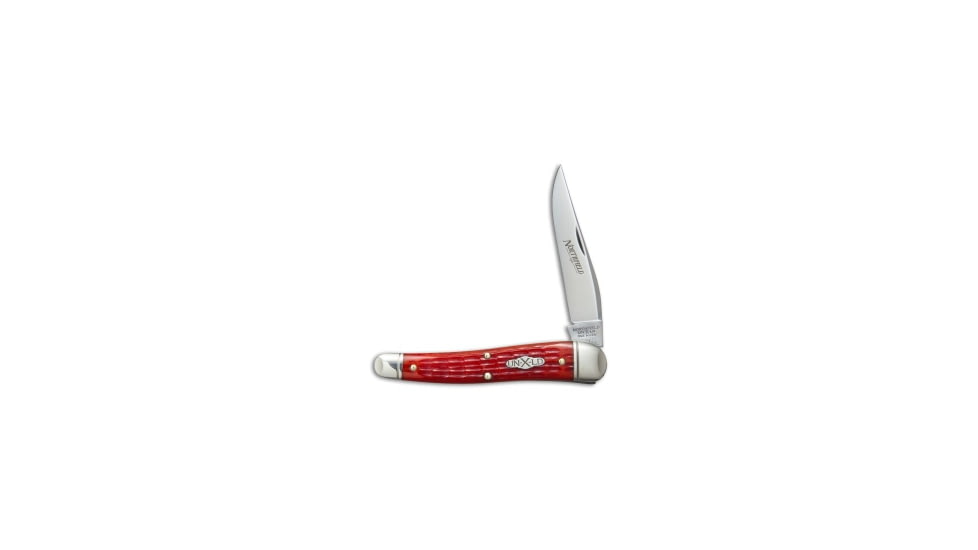 Great Eastern Cutlery GEC #38 Northfield 38 Special Pocket Knife 3.8" Red Jigged Bone 381117, Red, 1095, adult, BHQ-73326