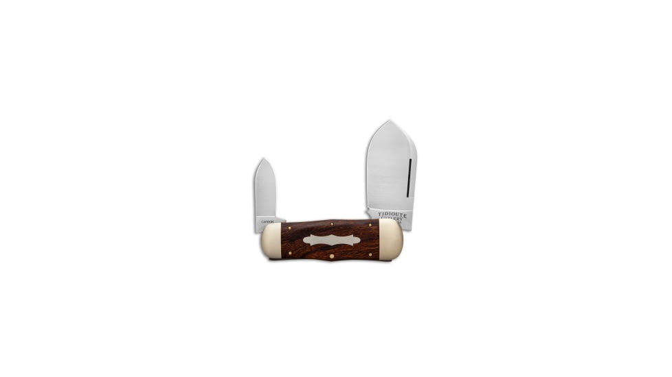 Great Eastern #46 Tidioute Cutlery Whaler Folding Knife, 3.00in, 1095, Drop Point Blade, Ironwood, Wood Handle, Wood/Gray, 7.375 inch, BHQ-84591