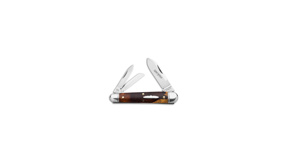 Great Eastern #59 Northfield UN-X-LD Desert Ironwood Folding Knife, 2.25in, 1095, Drop Point, Pen Blade, Wood, Brown Handle, Brown/Gray, 5.75 inch, BHQ-175735
