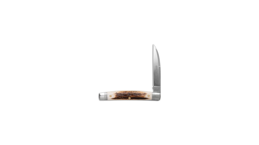Great Eastern Cutlery GEC Northfield UN-X-LD #13 Whip Sambar Stag Pocket Knife 2.9" Satin, Brown, 1095, adult, BHQ-196480
