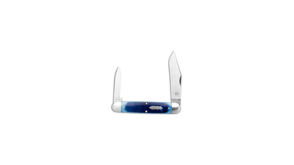 Great Eastern Cutlery GEC Tidioute Cutlery BHQ Exclusive #98 Texas Stogie Blue Bone 3.7" Polish, Blue, 1095, adult, BHQ-229145