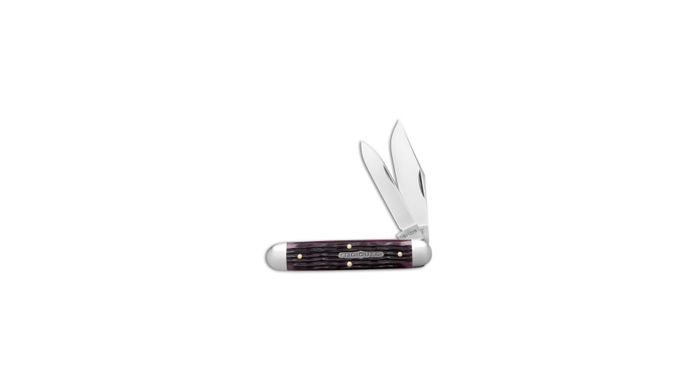 Great Eastern Cutlery GEC Tidioute Cutlery Jumbo Stockpen Jack Purple Sage Jigged Bone 3" Satin, Purple, 1095, adult, BHQ-227888