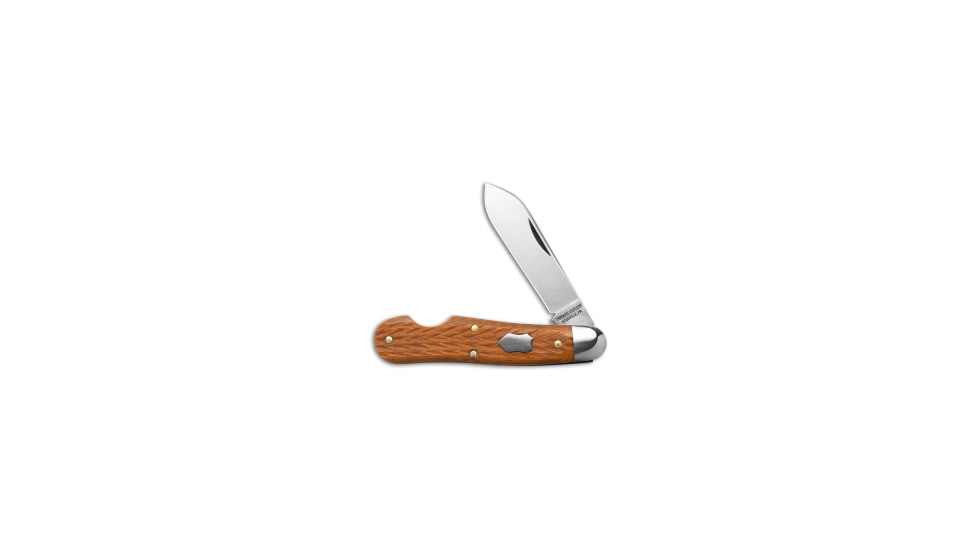 Great Eastern Tidioute Cutlery #56 Jigged Natural Folding Knife, 2.55in, 1095, Drop Point Blade, Micarta, Brown Handle, Brown/Gray, 6.125 inch, BHQ-184246