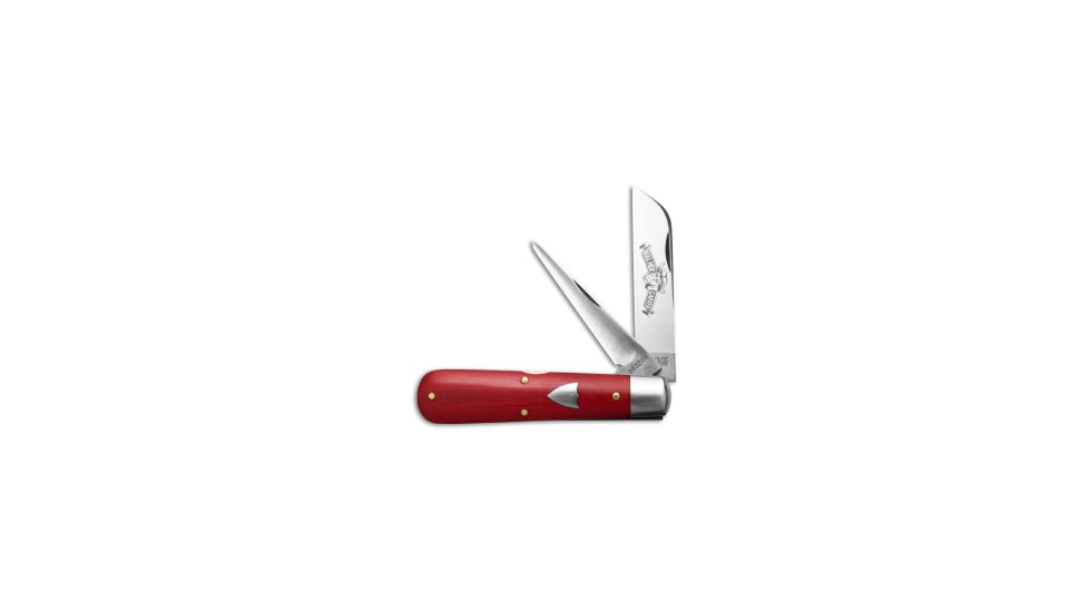 Great Eastern Tidioute Cutlery Folding Knife, 3.00in, 1095, Sheepsfoot Blade, Micarta, Red Handle, Red/Gray, 6.85 inch, BHQ-188347