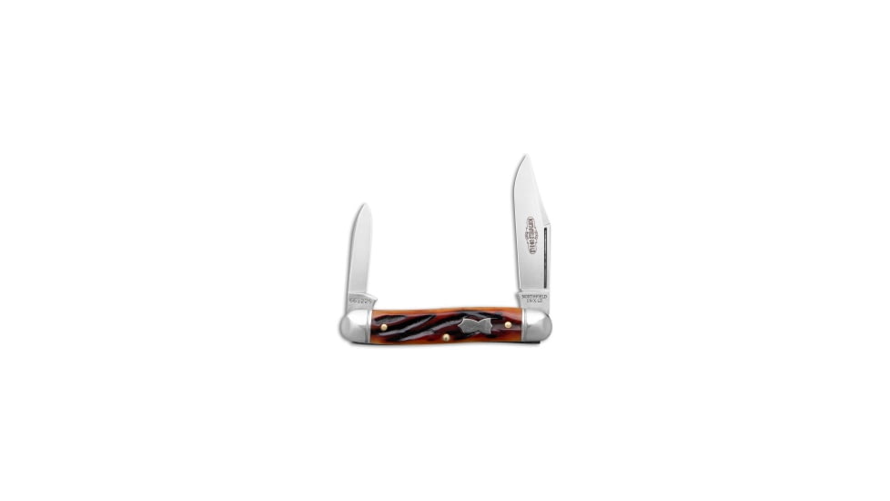 Great Eastern Tidoute Cutlery Folding Knife, 2.50in, 1095, Clip Point, Drop Point Blade, Bone, Brown Handle, Brown/Silver, 6.00 inch, BHQ-223265
