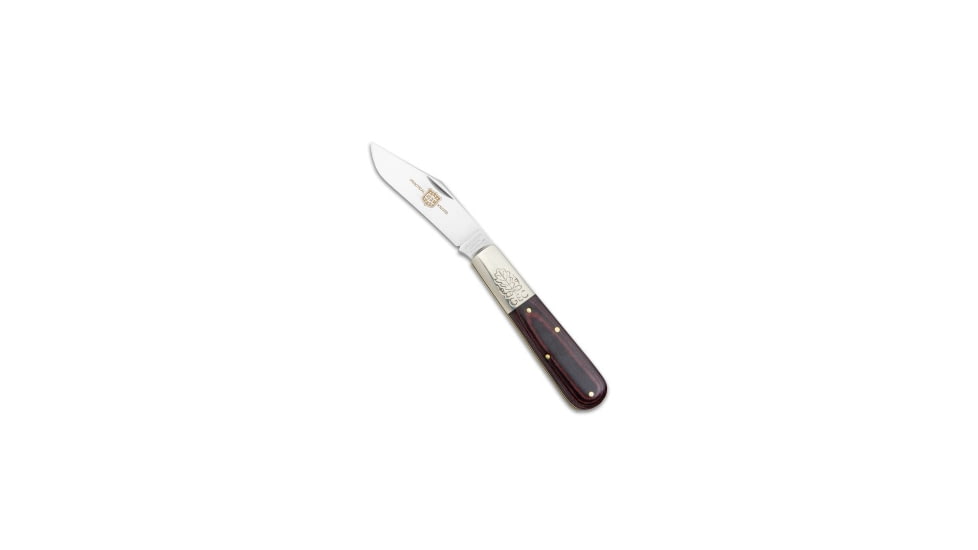 Great Eastern Two Acorn Barlow Folding Knife, 3.00in, 440, Clip Point Blade, Micarta, Black/Red Handle, Black/Red/Gray, 6.875 inch, BHQ-136485