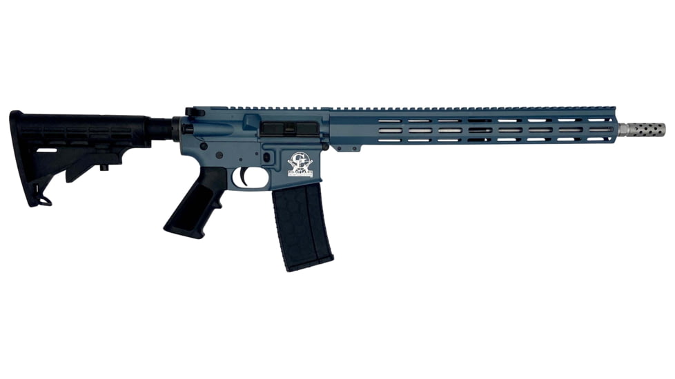 Great Lakes AR-15 Semi-Auto Rifle, .223 Wylde, 16 in barrel, 1-8 Twist, Muzzle Brake, 30 Rounds, GL15223SSBLU-FRRMPG