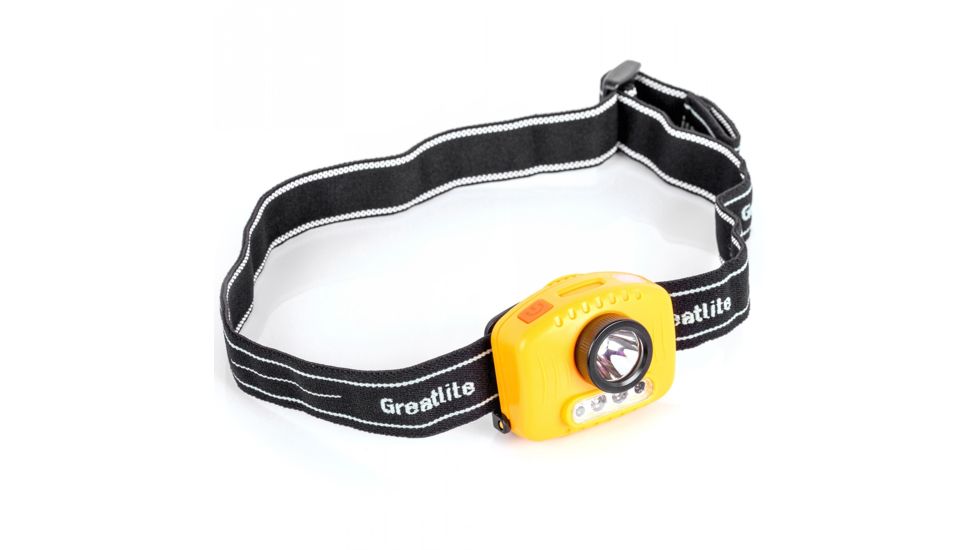 Greatlite Cree LED 160 Lumens E51 Multi-Function Headlight, Red/White Light, Yellow/Black, EXPE51