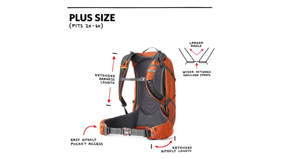 Gregory Citro 30 H2O Plus Pack, Spark Orange, One Size, 139268-0626