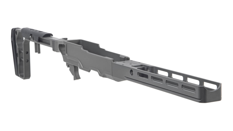 Grey Birch MFG La Chassis TKD Complete Aluminum Chassis System, 10 in, Picatinny/M-LOK, Clear Hard Anodize, LaChassis-TKD