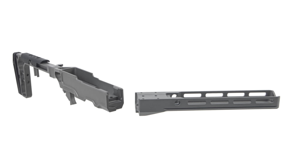 Grey Birch MFG La Chassis TKD Complete Aluminum Chassis System, 10 in, Picatinny/M-LOK, Clear Hard Anodize, LaChassis-TKD