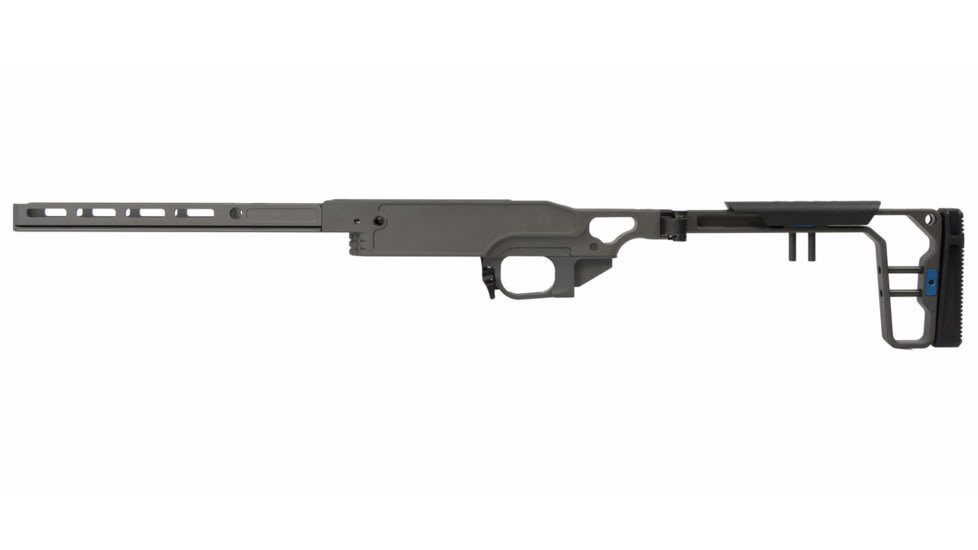 Grey Birch MFG Remington 700 SA 10in Forend/Folding Stock Chassis System, Black, LaChassis-700SA-10-BLK