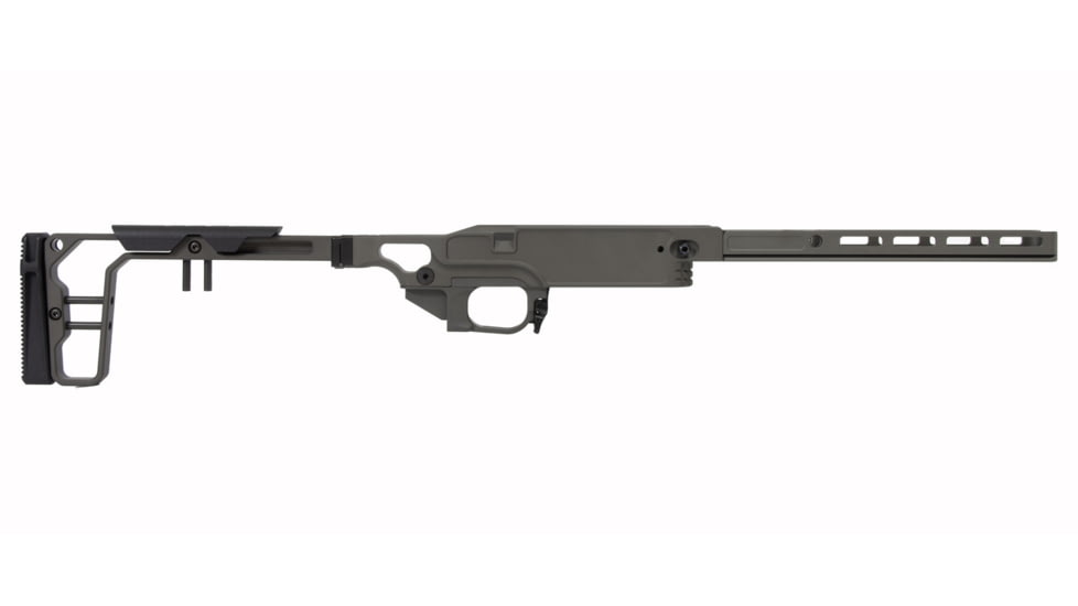 Grey Birch MFG Remington 700 SA 10in Forend/Folding Stock Chassis System, Black, LaChassis-700SA-10-BLK