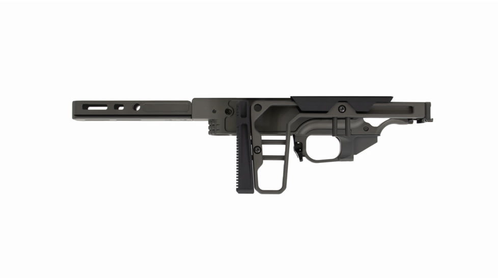 Grey Birch MFG Remington 700 SA 5in Forend/Folding Stock Chassis System, Black, LaChassis-700SA-5-BLK