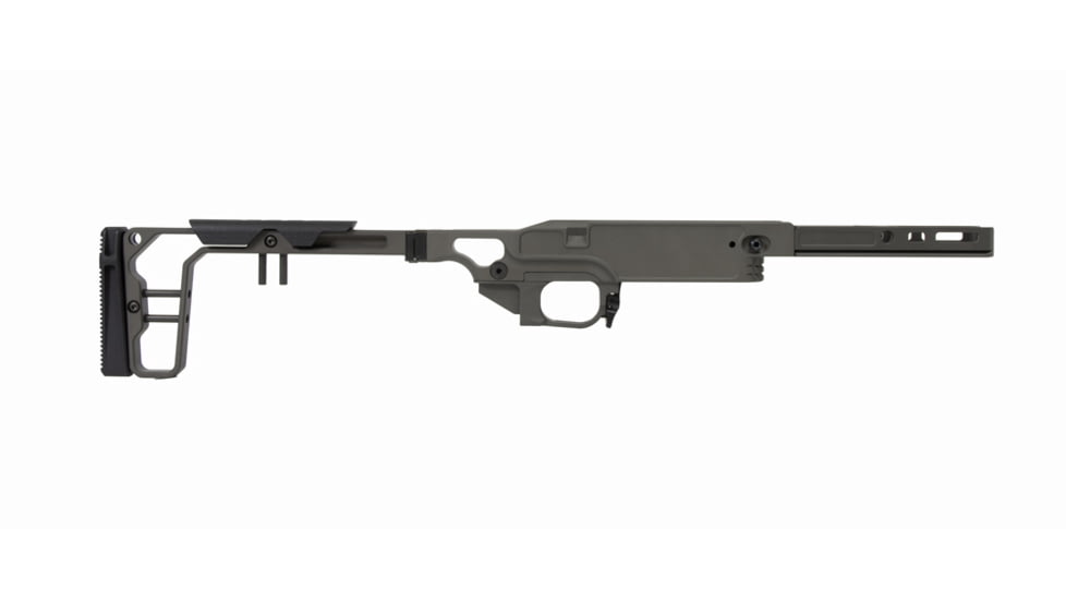 Grey Birch MFG Remington 700 SA 5in Forend/Folding Stock Chassis System, Black, LaChassis-700SA-5-BLK