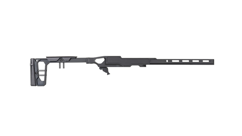 Grey Birch MFG Ruger 10/22 10in Forend/Folding Stock Chassis System, Black, LaChassis-10/22- 10BLK